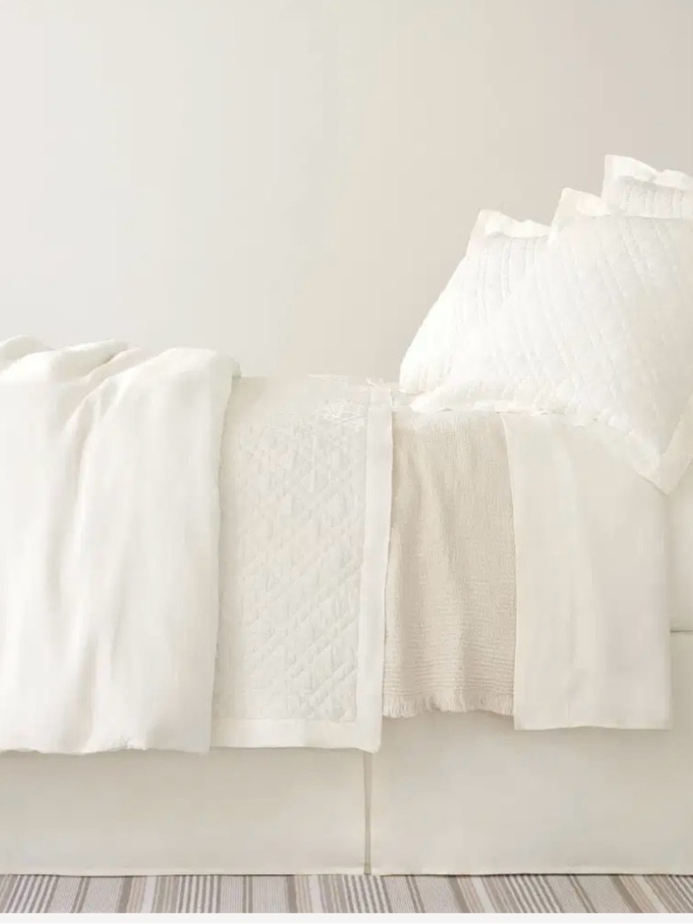 Lush Linen Ivory Bedskirt